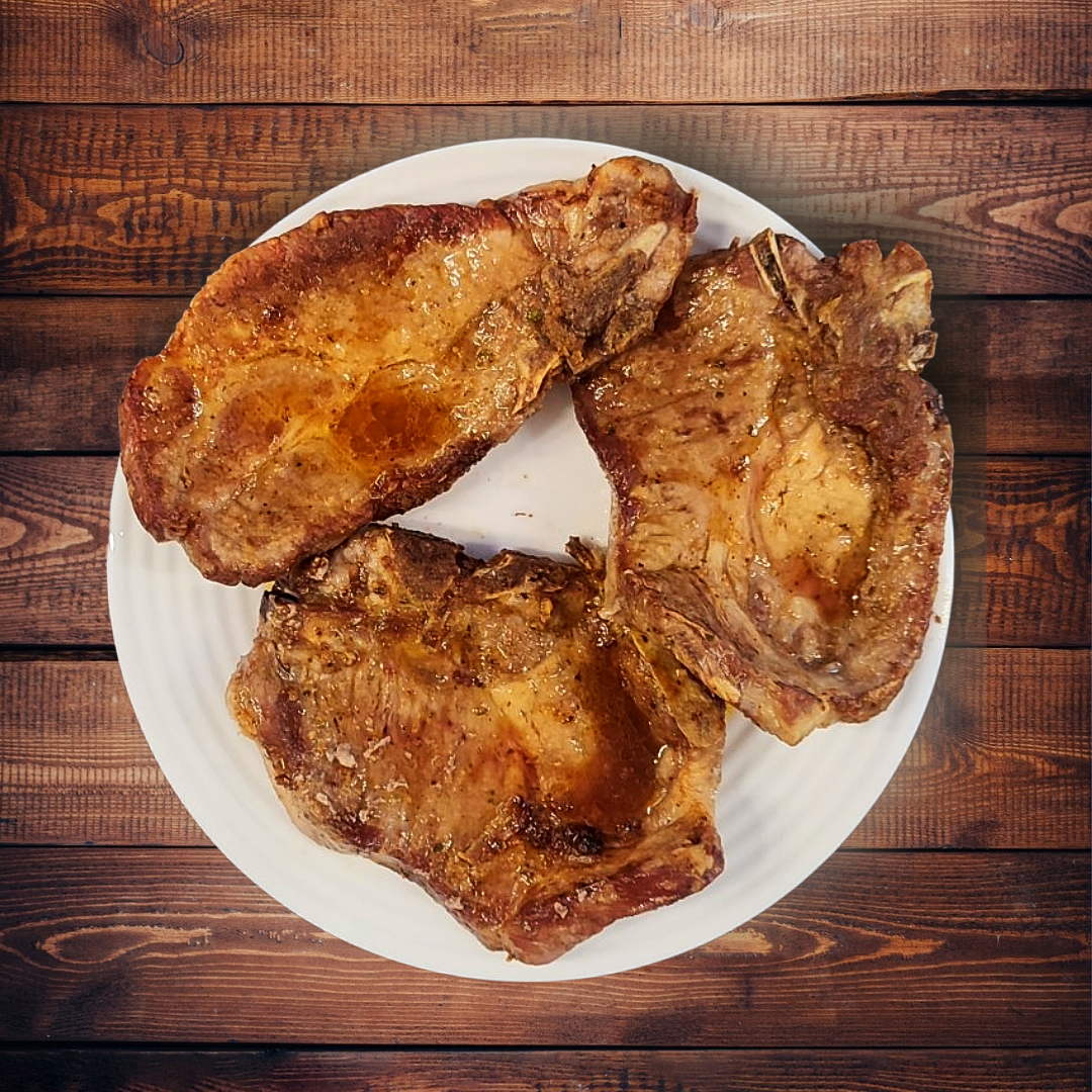 Μπριζόλες λαιμού στο air fryer